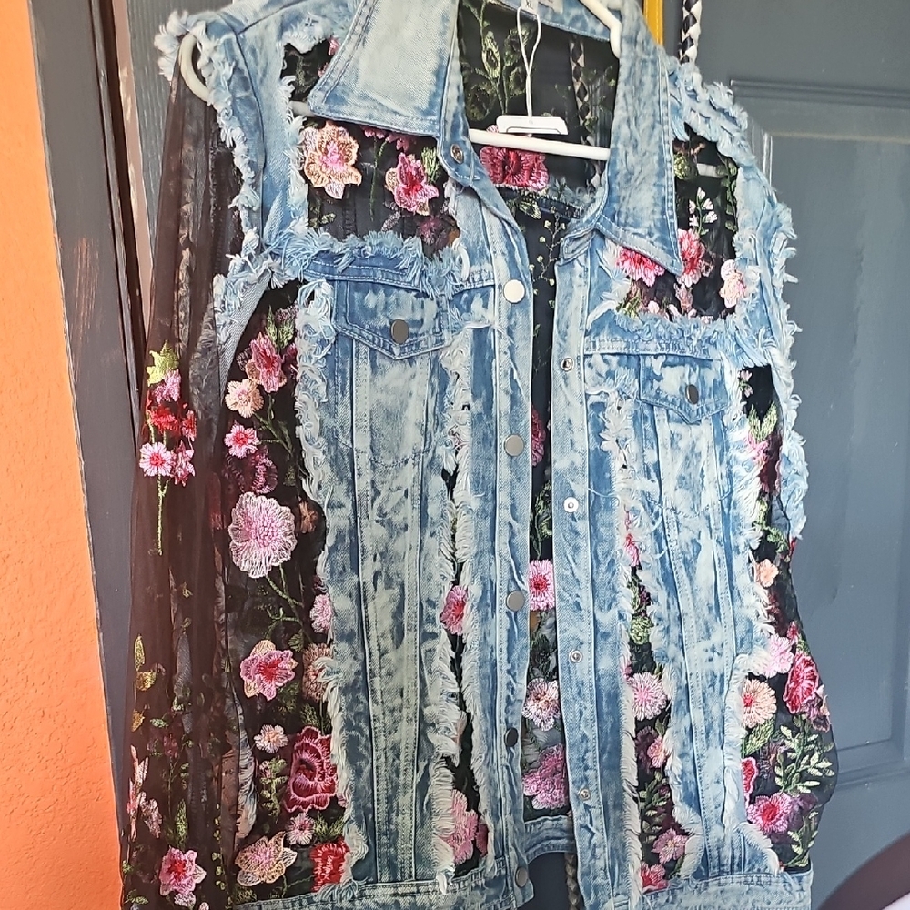 Hand Made Jean Jacket By French Silk